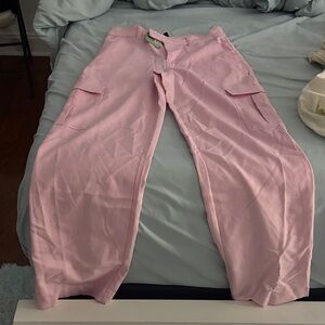 H&M Pink Cargo Track Pants